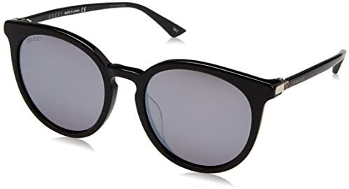 Gucci Men's GG0064SK GG/0064/SK 002 Black/Silver Logo Fashion Sunglasses 55mm