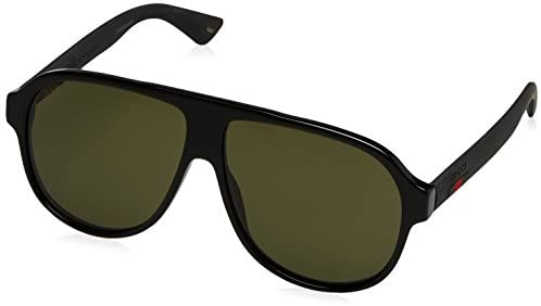 Gucci Urban Oversized Sunglasses, Lens-59 Bridge-11 Temple-145, Black / Green / Black