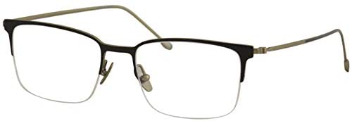 John Varvatos Men's Eyeglasses V172 V/172 Black/Gold Half Rim Optical Frame 55mm