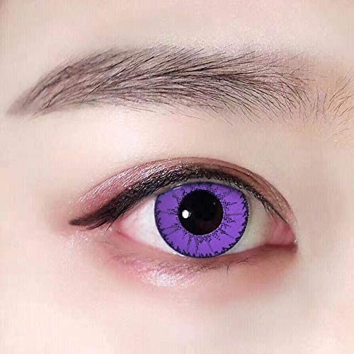 KellyKessa Colored Cont-Acts Cosplay Party Costume Party Toy Hall-oween Party (016-em-emPurple)