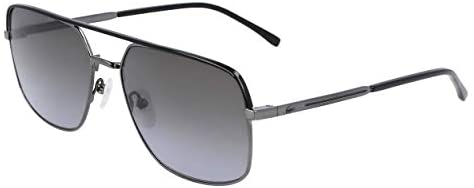 Lacoste Men's L227S-047 Aviator Sunglasses, Steel, 59/17/140