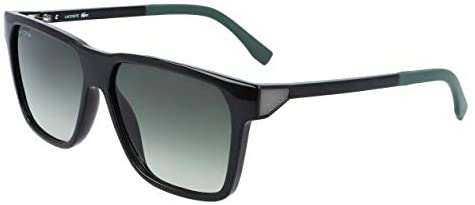 Lacoste Men's L934S-001 Square Sunglasses, Black, 57/14/135
