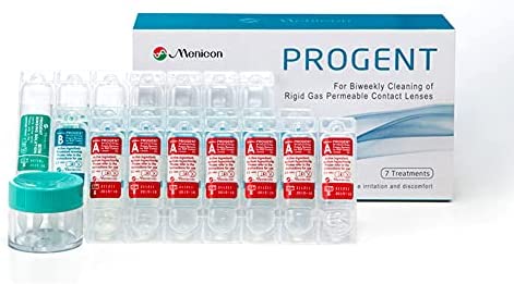 Menicon Progent Biweekly Contact Lens Cleaner - Removes Protein Deposits (7 Treatments)