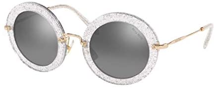 Miu Miu MU13NS Round Sunglasses For Women+FREE Complimentary Eyewear Care Kit
