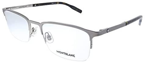 MontBlanc MB 0117O 002 Ruthenium Metal Semi-Rimless Eyeglasses 54mm