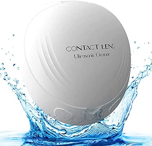Mxmoonant 100KHz Ultrasonic Contact Lens Cleaner Machine 3Mins Fast Cleaning Daily Vision Care with USB Charger, Fit Disposal Soft, Hard, Colored, RGP & OK Contact Lenses