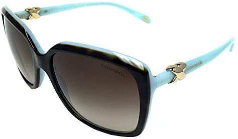 New Tiffany & Co. Womens TF4076 8134/3B Havana/Brown Gradient Sunglasses