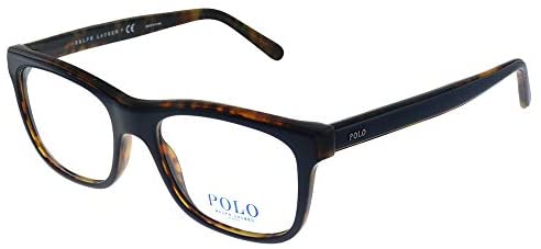 Polo Ralph Lauren PH 2173 5638 Blue on Havana Plastic Rectangle Eyeglasses 51mm