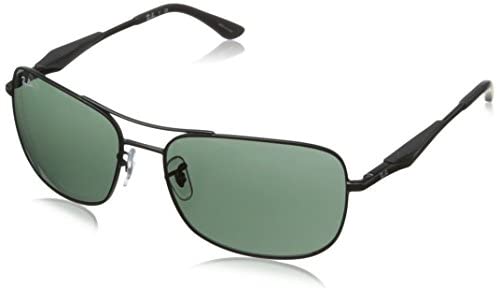 Ray-Ban Men's RB3515 Metal Polarized Square Sunglasses