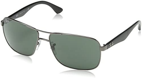 Ray-Ban Men's Rb3516 Metal Square Sunglasses
