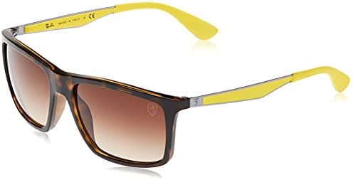 Ray-Ban Men's Rb4228m Scuderia Ferrari Collection Rectangular Sunglasses