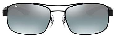 Ray-Ban Men's Rb8318ch Chromance Mirrored Rectangular Sunglasses