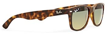 Ray-Ban New Wayfarer Matte Unisex Sunglasses RB2132-89476 Havana E55B18T145 M US