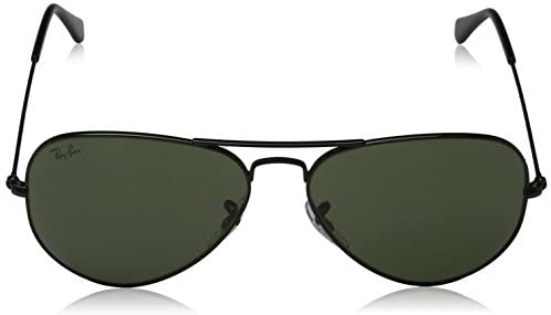Ray-Ban RB3025 Aviator Metal Sunglasses, Black/Grey Metal, Size One Size