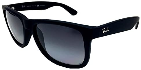 Ray-Ban RB4165 JUSTIN 55mm Black w/ Grey Gradient Polarized Sunglasses, 55 mm