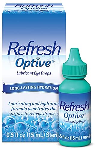 Refresh Optive Lubricant Eye Drops For Dry Eyes, 0.5 Fl Oz Sterile