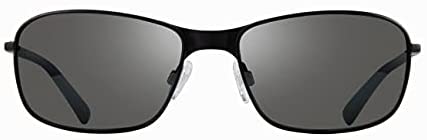 Revo Sunglasses Decoy: Polarized Lens Filters UV, Large Metal Rectangle Wrap Frame