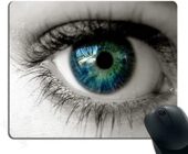 SSOIU Mouse pad Blue Eye Pattern Background Rectangular Computer Mousepad Oblong Gaming Mousepad