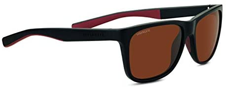 Serengeti Livio Sunglasses Sanded Black / Brown Unisex-Adult Medium