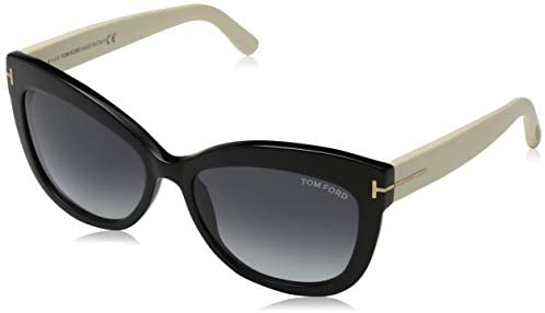 Sunglasses Tom Ford FT 0524 Alistair 05B black/other / gradient smoke, Black and Ivory, 56-16-140