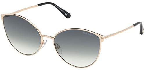 Sunglasses Tom Ford FT 0654 Zeila 28B Shiny Rose Gold, Black/Gradient Smoke Le