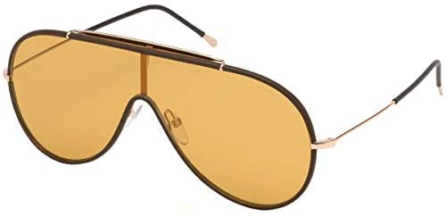 Sunglasses Tom Ford FT 0671 Mack 48E shiny dark brown /, Shiny Rose Gold W. Brown Leather Rims / Yellow Len, 0/145