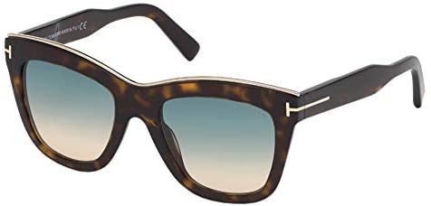 Sunglasses Tom Ford FT 0685 Julie 52P Shiny Dark Havana/Gradient Turquoise-To-, Shiny Dark Havana / Gradient Turquoise-to-sand Len, 52/20/140