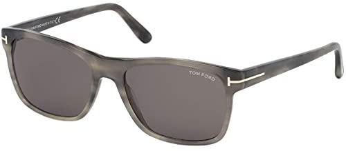 Sunglasses Tom Ford FT 0698 Giulio 47N Shiny Mixed Grey Havana/Green Lenses