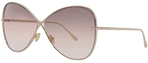 Sunglasses Tom Ford FT 0842 Nickie 28F Shiny Rose Gold/Gradient Brown To Light