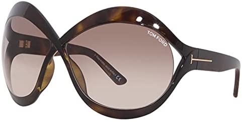 Sunglasses Tom Ford FT 0902 Carine- 02 52F Shiny Classic Dark Havana/Gradient B