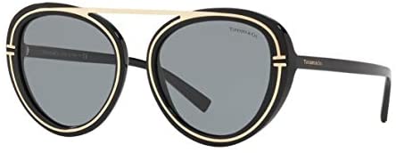 TIFFANY & CO. Aviator Black Sunglasses TF4147 - 8001/1  w/ Grey Lens 54mm