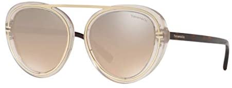 TIFFANY & CO TF4147 - 8250/3D Sunglasses OPAL GREY w/ BROWN MIRROR GRADIENT SILVER 54mm