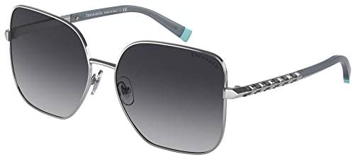 TIFFANY & CO. WHEAT LEAF TF 3078B Silver Black/Grey Shaded 60/16/140 women Sunglasses
