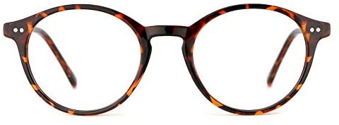 TIJN Blue Light Blocking Glasses Men Women Vintage Thick Round Rim Frame Eyeglasses