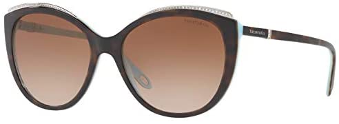 Tiffany & Co. TF 4134B Womens Cat-Eye Brown Gradient Sunglasses 81343B