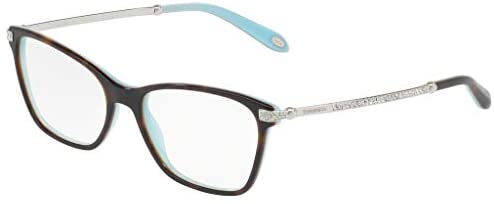 Tiffany & Co TF2158B - 8134 Eyeglass Frame HAVANA/BLUE w/ Clear Demo Lens 52mm