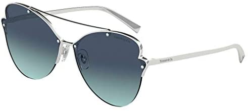 Tiffany & Co TF3063 - 60019S Sunglasses SILVER w/ AZURE GRADIENT BLUE Lens 64mm