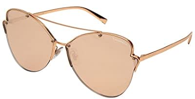 Tiffany & Co. TF3063 - 6105E0 Sunglasses RUBEDO w/ CLEAR MIRROR REAL ROSE GOLD 64mm
