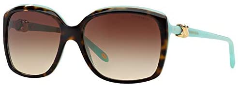 Tiffany & Co. TF4076 Sunglasses Havana/Blue w/Brown Gradient (8134/3B) TF 4076 81343B 58mm Authentic