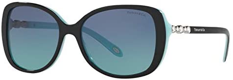 Tiffany & Co. TF4121B Sunglasses Black Blue w/Blue Gradient Lens 55mm 80559S TF4121-B Tiffany&Co. TF 4121B TF 4121-B, Large
