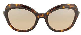 Tiffany & Co. TF4154 - 80153D Sunglasses HAVANA w/ BROWN MIRROR GRADIENT SILVER LENS 54mm