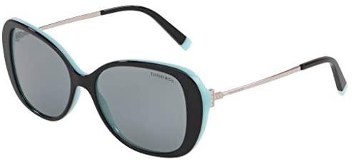 Tiffany & Co. Women's TF4156 TF/4156 8055/1 Black/Blue Square Sunglasses 55mm