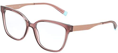 Tiffany - TF2189 Pink Brown Transparent Square Women Eyeglasses - 52mm