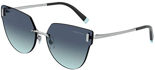 Tiffany TF3070 60019S Silver TF3070 Cats Eyes Sunglasses Lens Category 2 Size 6