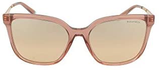 Tiffany - TF4165 Pink Brown Transparent Square Women Sunglasses - 54mm