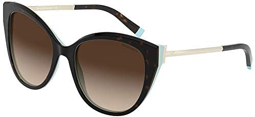 Tiffany TF4166 81343B Havana/Blue TF4166 Cats Eyes Sunglasses Lens Category 3