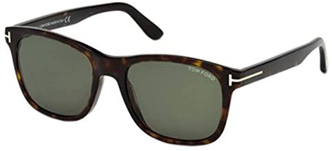 Tom Ford FT 0595 Eric Sunglasses 52N Dark Havana/Green Lens 55MM