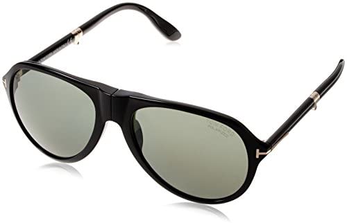 Tom Ford FT0381 01R Shiny Black Dalton Pilot Sunglasses Polarised Lens Category