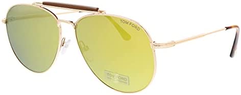 Tom Ford FT0536 28G Gold/Brown FT0536 Pilot Sunglasses Lens Category 3 Lens M