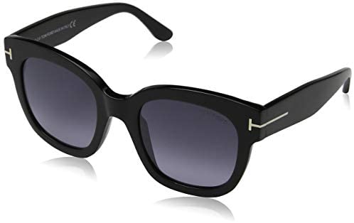 Tom Ford FT0613 01C Shiny Black Beatrix Square Sunglasses Lens Category 3 Lens, 52-22-140